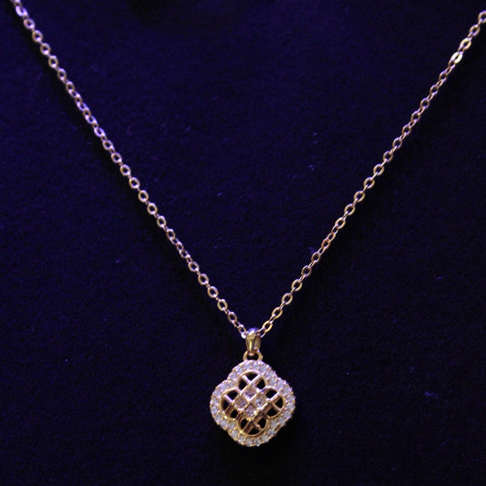 Vintage Clover Pendant Necklace | 18k Gold Plated S925 Silver
